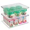 mDesign Stackable Plastic Kitchen Food Storage Bin Box